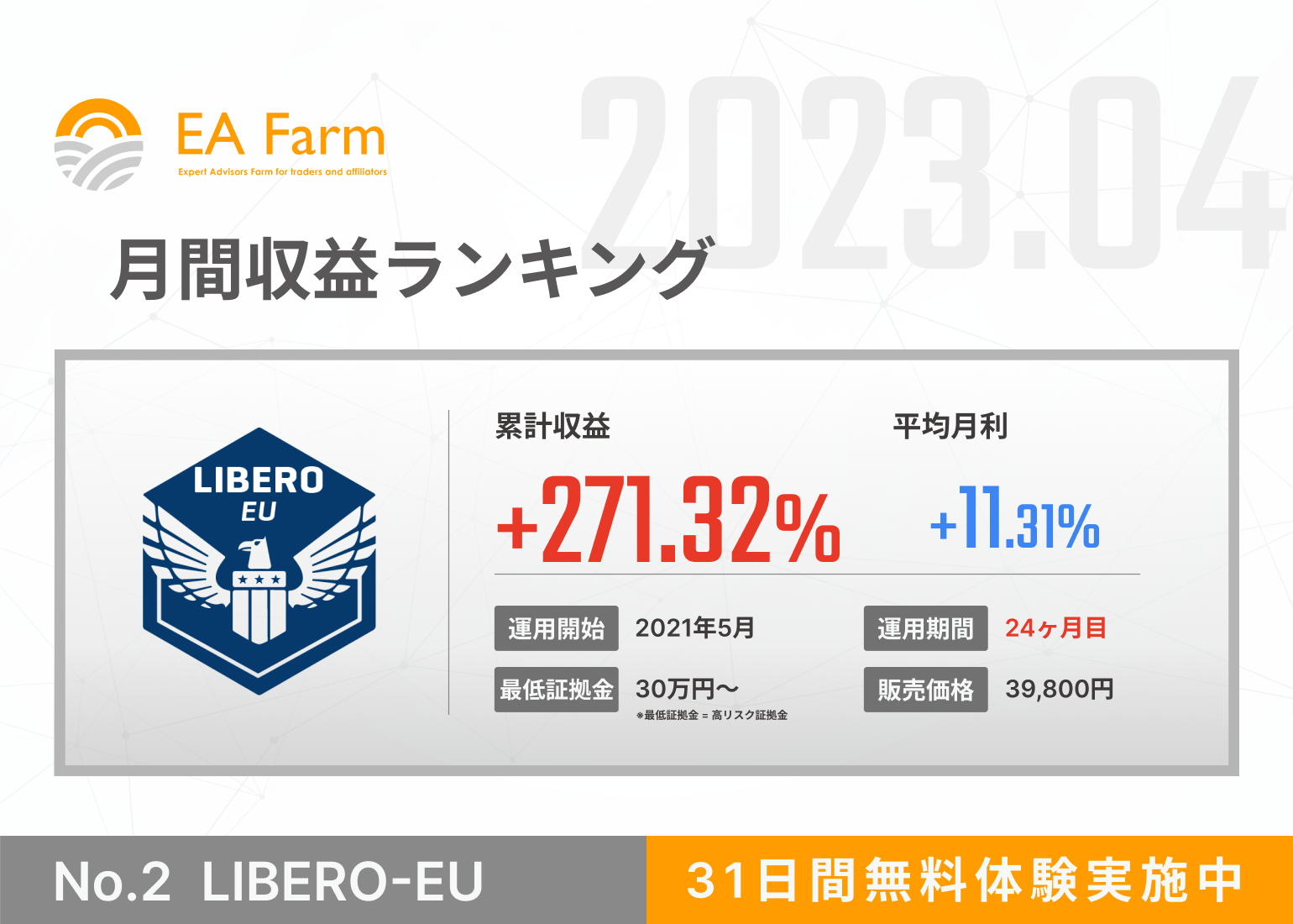 2023年4月度収益ランキング