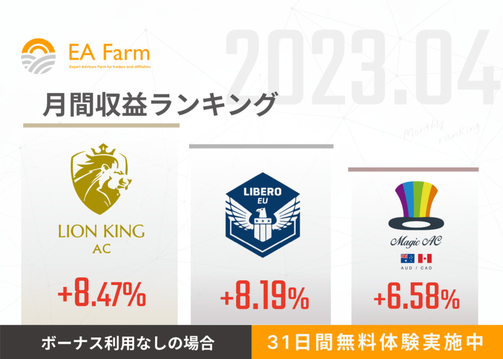 2023年4月度収益ランキング